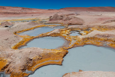 Scenic view of desert land