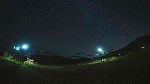 Scenic view of landscape at night