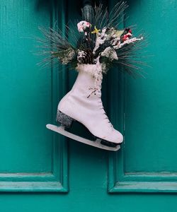 Women's white high shoes look aesthetic