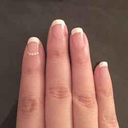 Close-up of hand with nail art