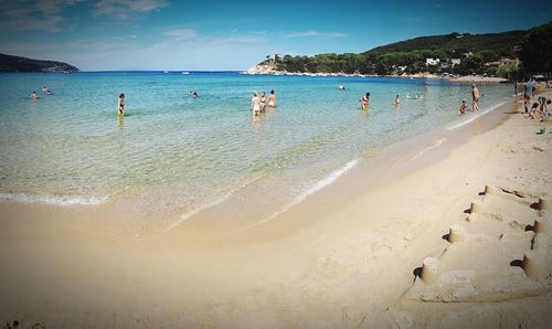 Group of people on beach