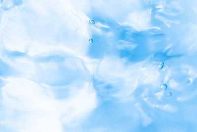 High angle view of bubbles in water