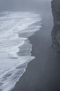 High angle view of beach