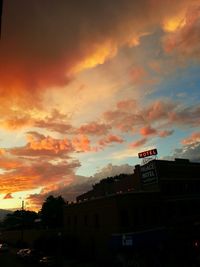 View of cloudy sky at sunset