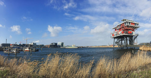 Scenic view of river against sky