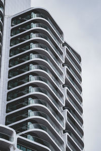 Low angle view of modern building against sky