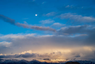 Scenic view of cloudscape against blue sky