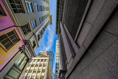 Low angle view of buildings against sky