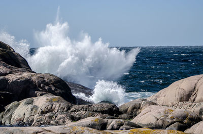 A really windy day by the sea on sweden's west coast.