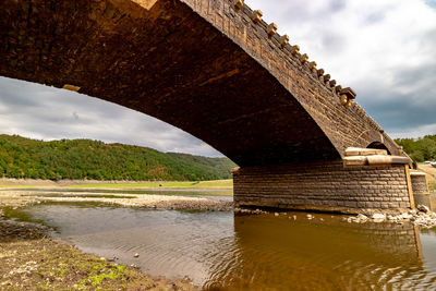 Bridge over river against sky