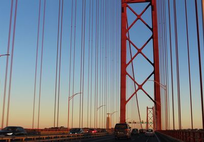 View of suspension bridge against sky