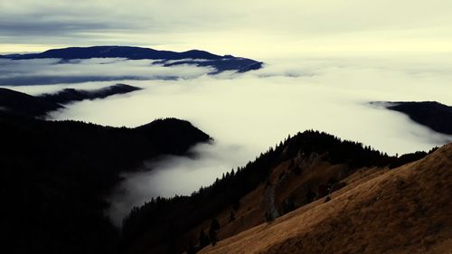 Low angle view of mountain against sky