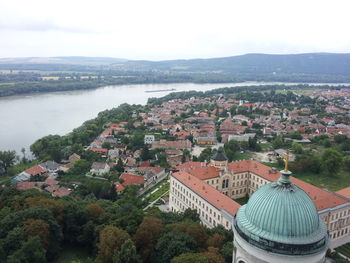 High angle shot of townscape