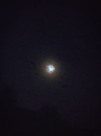 Low angle view of moon at night