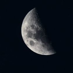 Low angle view of moon in sky