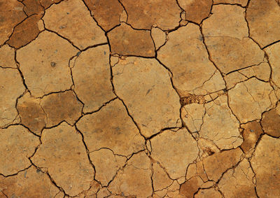 Full frame shot of cracked land