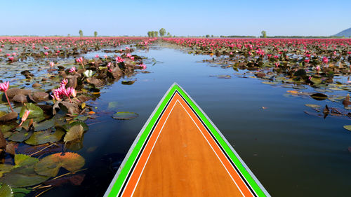 Boats in lake