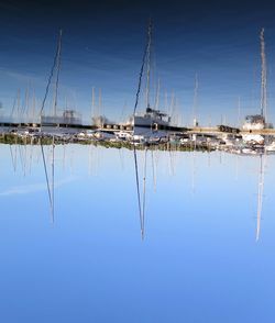 Boats in calm blue sea