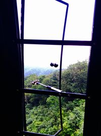 Landscape with mountain range in background