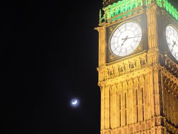 Low angle view of clock tower