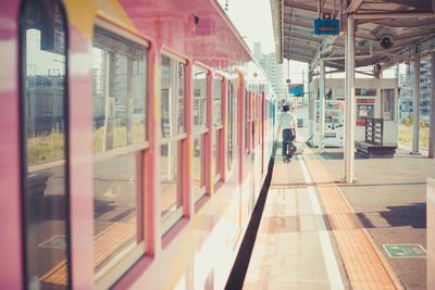 Train at railroad station