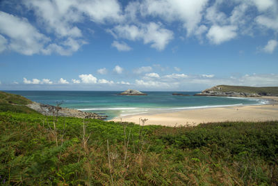 Scenic view of sea against sky