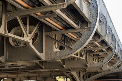 Low angle view of railway bridge