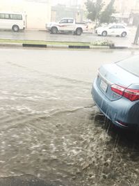 View of cars on road