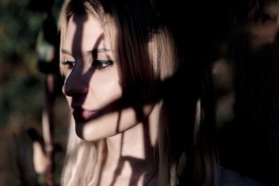 Close-up portrait of young woman