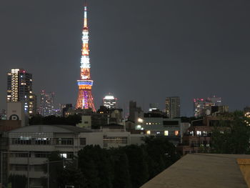 City skyline at night