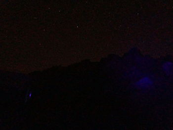 Low angle view of illuminated sky at night
