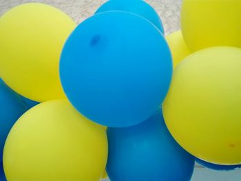 Close-up of multi colored balloons