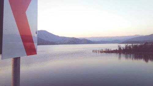 Scenic view of lake and mountains