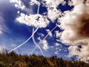 Low angle view of cloudy sky