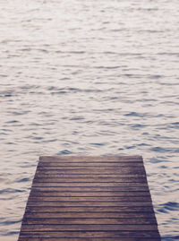 High angle view of pier over lake