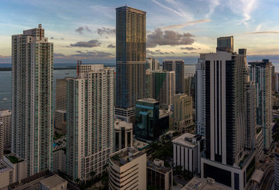 Aerial view of buildings in city