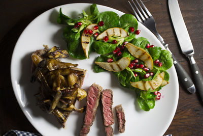 High angle view of salad in plate