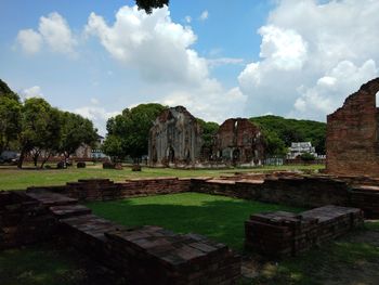 Panoramic view of castle against sky