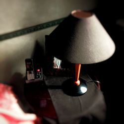 Close-up of electric lamp