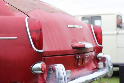 Close-up of vintage car