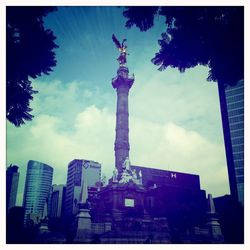 Low angle view of buildings against sky