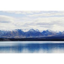 Scenic view of lake and mountains