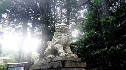 Low angle view of statue