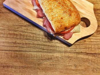 Close-up of bread in plate