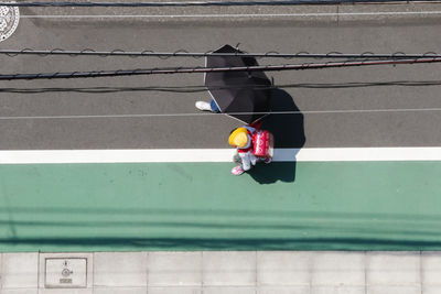 Man with umbrella