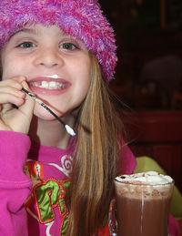 Close-up of young woman