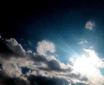 Low angle view of cloudy sky