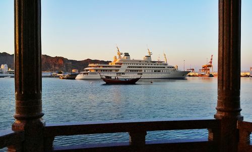 Boats in harbor