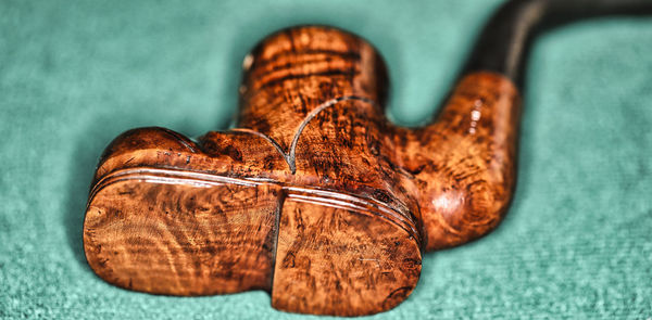 Close-up of shoes on table