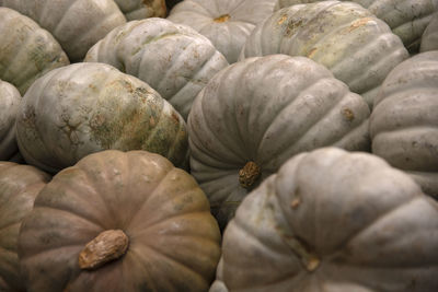 Full frame shot of pumpkins at market stall